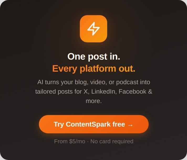 ContentSpark – AI content repurposing